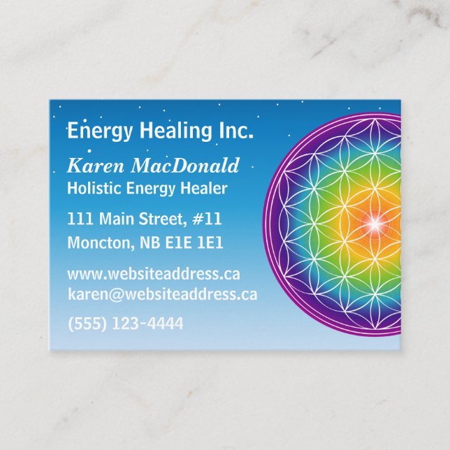 Mighty Starry Sky Blume Life Biz Card Visitenkarte (Vorderseite)