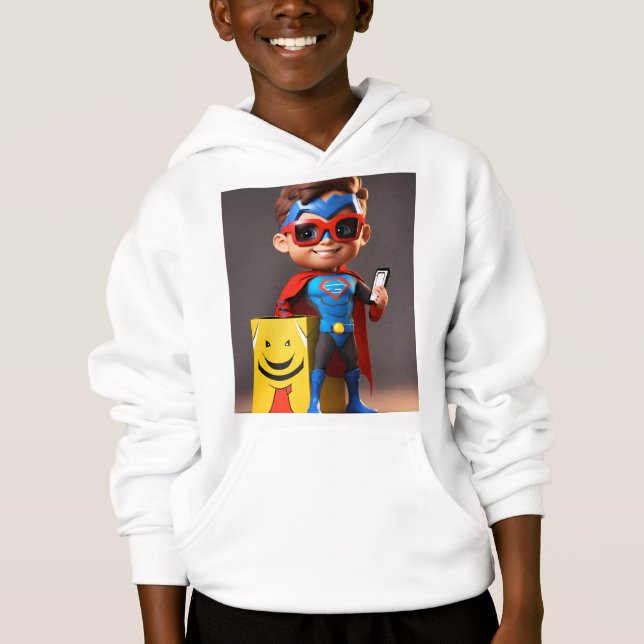 Mighty Superhero Boy Hoodie (Vorderseite)