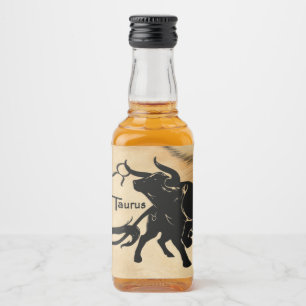 Mighty Taurus The Bull Zodiac Alkoholflaschenetikett