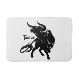 Mighty Taurus The Bull Zodiac Initial Badematte