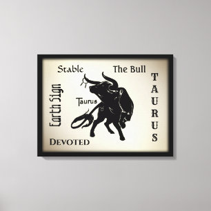Mighty Taurus The Bull Zodiac Leinwanddruck