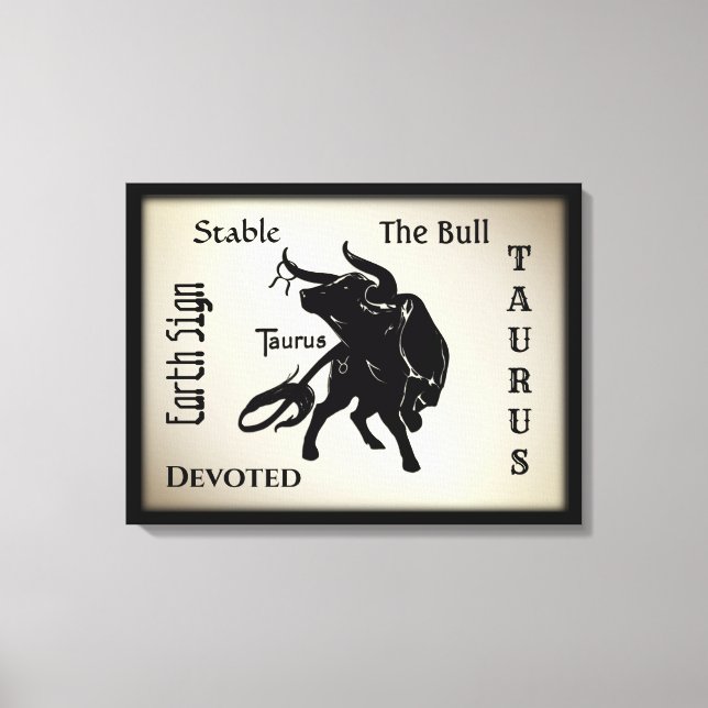Mighty Taurus The Bull Zodiac Leinwanddruck (Vorderseite)