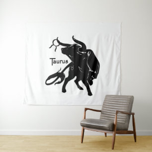 Mighty Taurus The Bull Zodiac Wandteppich