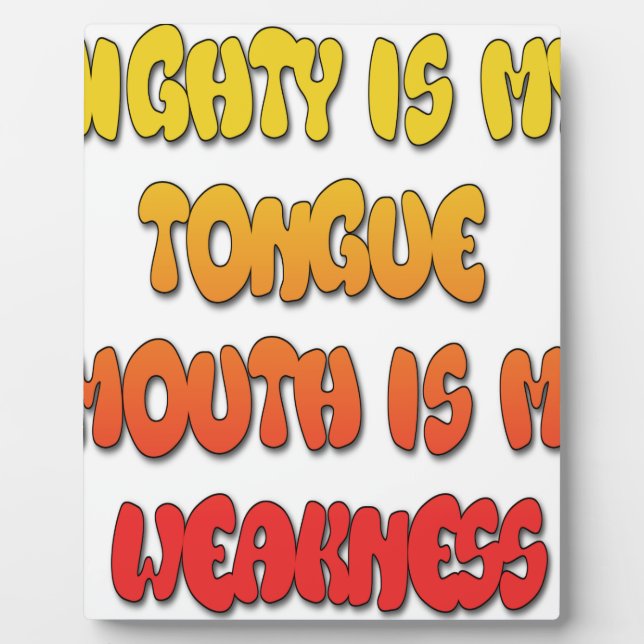 Mighty Tongue Schwäche Mouth Pic Fotoplatte (Vorderseite)