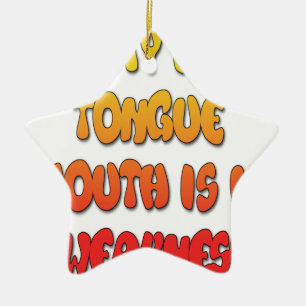 Mighty Tongue Schwäche Mouth Pic Keramikornament