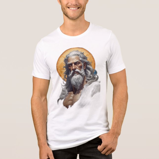 Mighty Zeus - Gott des Donners Tri-Blend Shirt (Vorderseite)