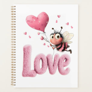 Mignon Abeille Douce Rose Amour Ballon à Cœur