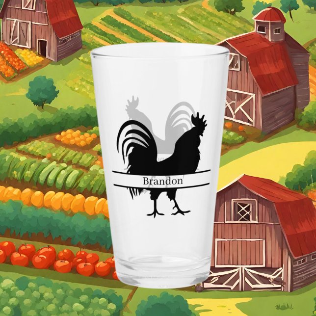 mignon amoureux de coq ajouter le nom Verre (Créateur téléchargé)