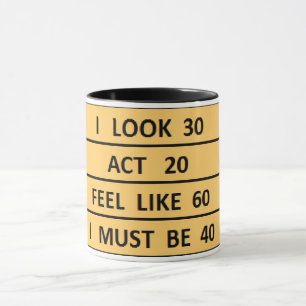mignon anniversaire DOIT ÊTRE 40 tasse de café con