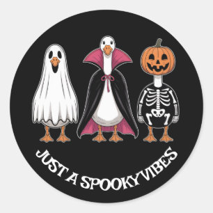 Mignon Autocollant d'Halloween d'Oies Squelettique