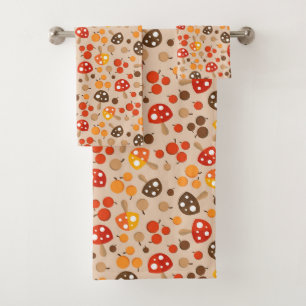 mignon automne motif de champignon saisonnier carr