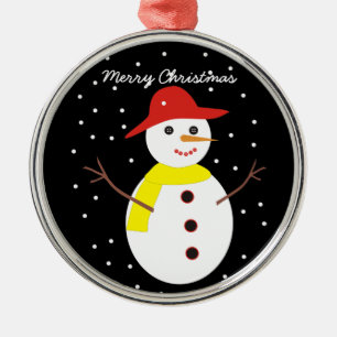 Mignon bonhomme de neige coutume ornement de Noël