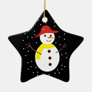 Mignon bonhomme de neige coutume ornement de Noël