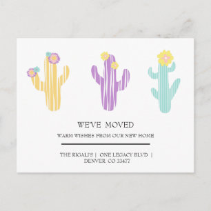 mignon Cactus maison déménagement Carte postale