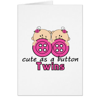 Mignon en tant que filles d'un jumeau de bouton