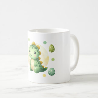 mignon et adorable tasse de dinosaure vert