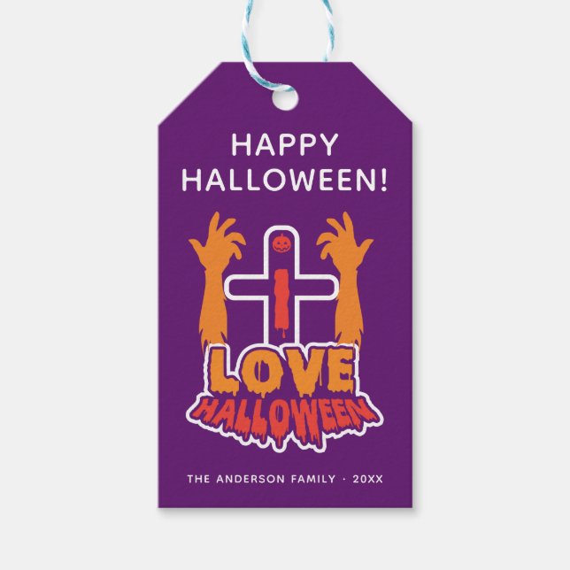 Mignon Étiquette de Cadeau pour Fête d'Halloween q (Devant)