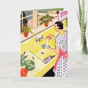 mignon femme de ménage vintage rétro