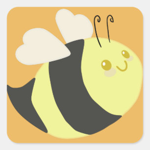 Mignon gaffez les autocollants d'abeille