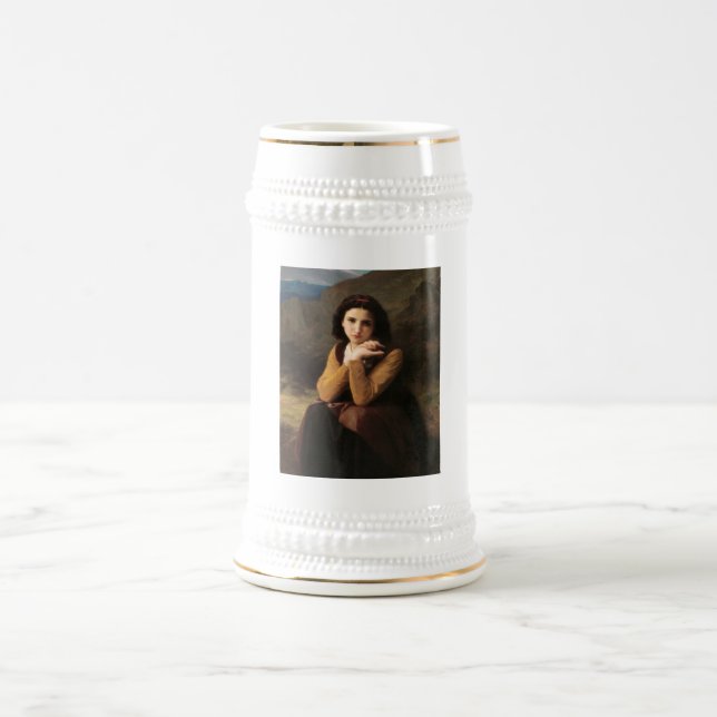 Mignon Innocence Adoleszenz Girl, Bouguereau Bierglas (Mittel)