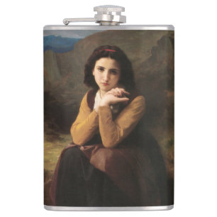 Mignon Innocence Adoleszenz Girl, Bouguereau Flachmann