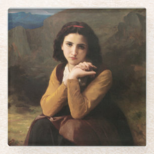Mignon Innocence Adoleszenz Girl, Bouguereau Glasuntersetzer