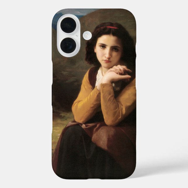 Mignon Innocence Adoleszenz Girl, Bouguereau iPhone 16 Hülle (Rückseite)