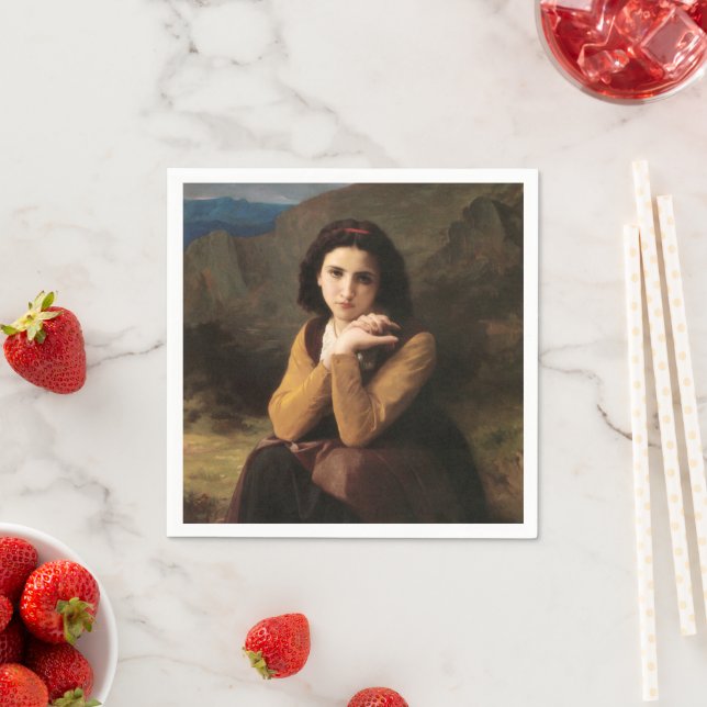Mignon Innocence Adoleszenz Girl, Bouguereau Serviette (Beispiel)