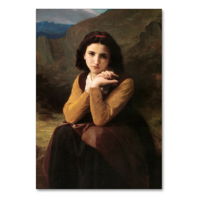 Mignon Innocence Adoleszenz Girl, Bouguereau Tischnummer (Vorderseite)