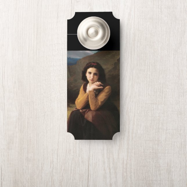 Mignon Innocence Adoleszenz Girl, Bouguereau Türanhänger (Auf Knauf)