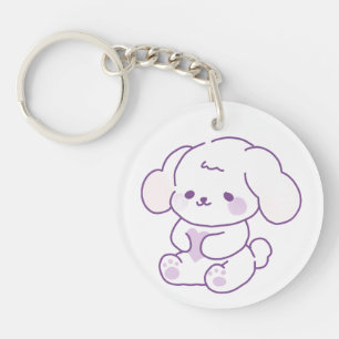 Mignon Kawaii Pastel Violet Chien aux Oreilles Tom