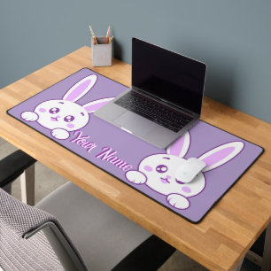 Mignon Kawaii Pastel Violet Lapin Personnalisé qui