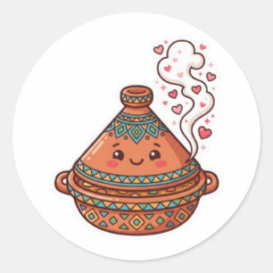 Mignon Kawaii Tajine Marocain Autocollant Culturel