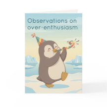 Mignon Manchot de Fête | Carte d'Anniversaire Humo