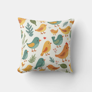 mignon oiseau motif coussin coussin