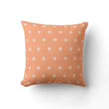 mignon oreiller à jeton blanc pêche orange