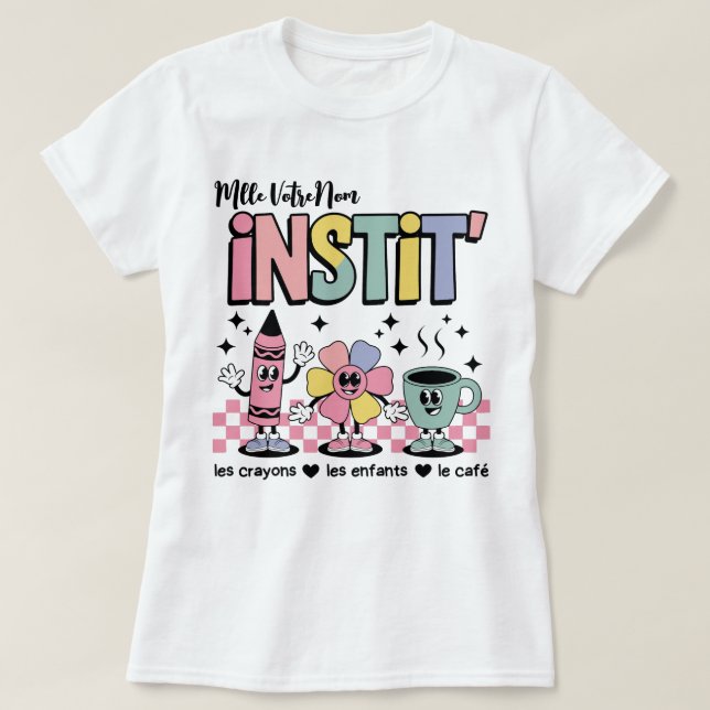 Mignon Retro für Instit T-Shirt (Design vorne)