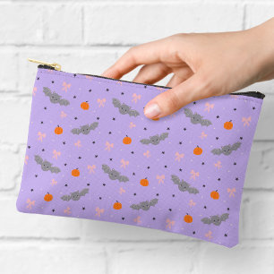 Mignon sac à fermeture éclair motif chauve-souris