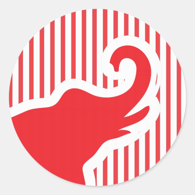 mignon stickers d'éléphant rouge. (Devant)