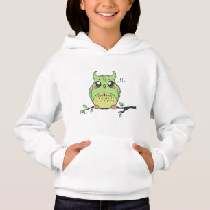 Mignon sweat à capuche Fille Hibou Vert - Forêt Fa