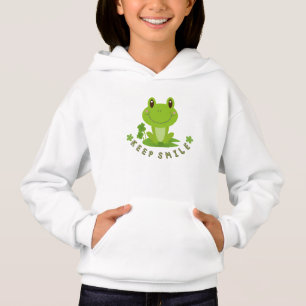 Mignon sweat à capuche pour filles "Grenouille heu