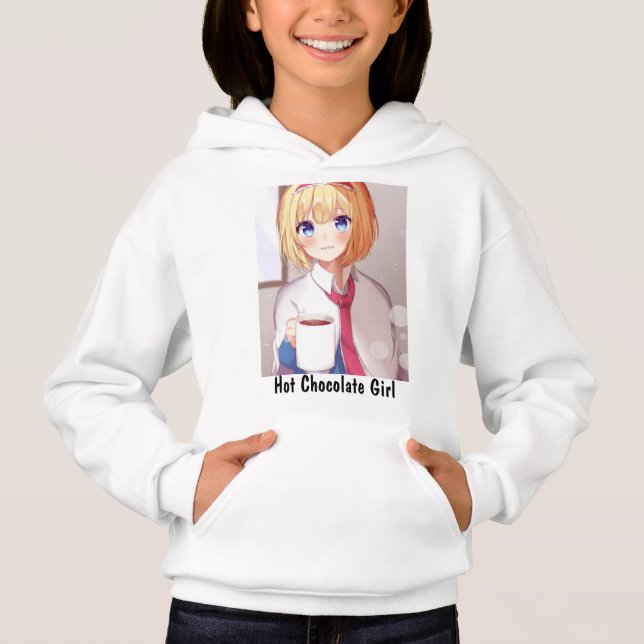 mignon sweat - shirt à capuche anime pour filles (Devant)