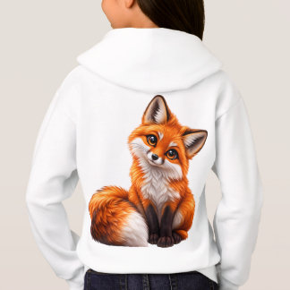 Mignon Sweatshirt Fille avec Impression de Renard