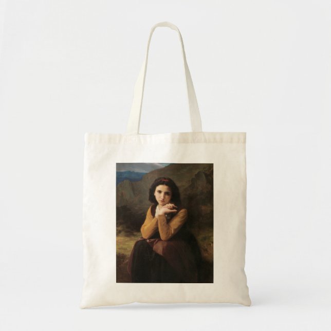 Mignon (Sweet Young French Girl) (von Bouguereau) Tragetasche (Vorne)
