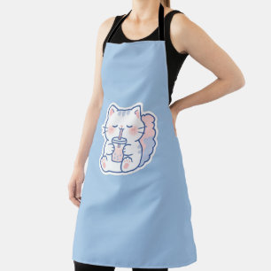 Mignon tablier de barista de thé aux bulles de cha
