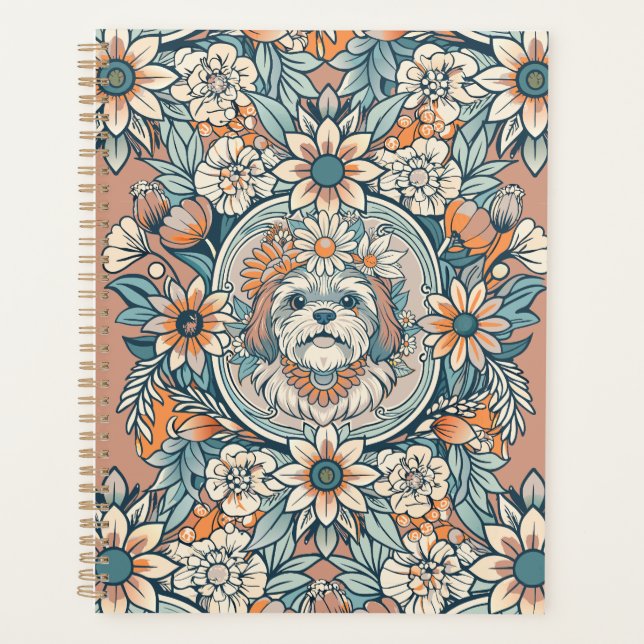 mignon—tête shih-chien-tzu-avec-fleurs-sur-la-tête (Devant)