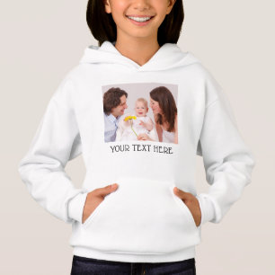 Mignon texte de photo et de nom personnalisé blanc