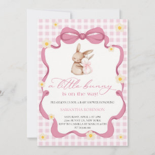 Mignon Un petit lapin est en route Invitation pour