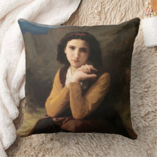 Mignon Unschuld eines jungen Mädchens, Bouguereau Kissen