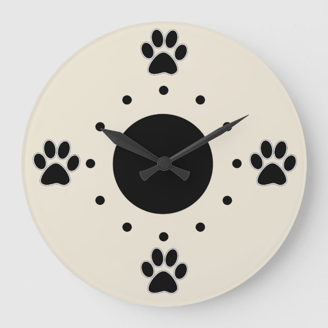 Mignonette Paniers À Chien Horloge Mur (Recto)